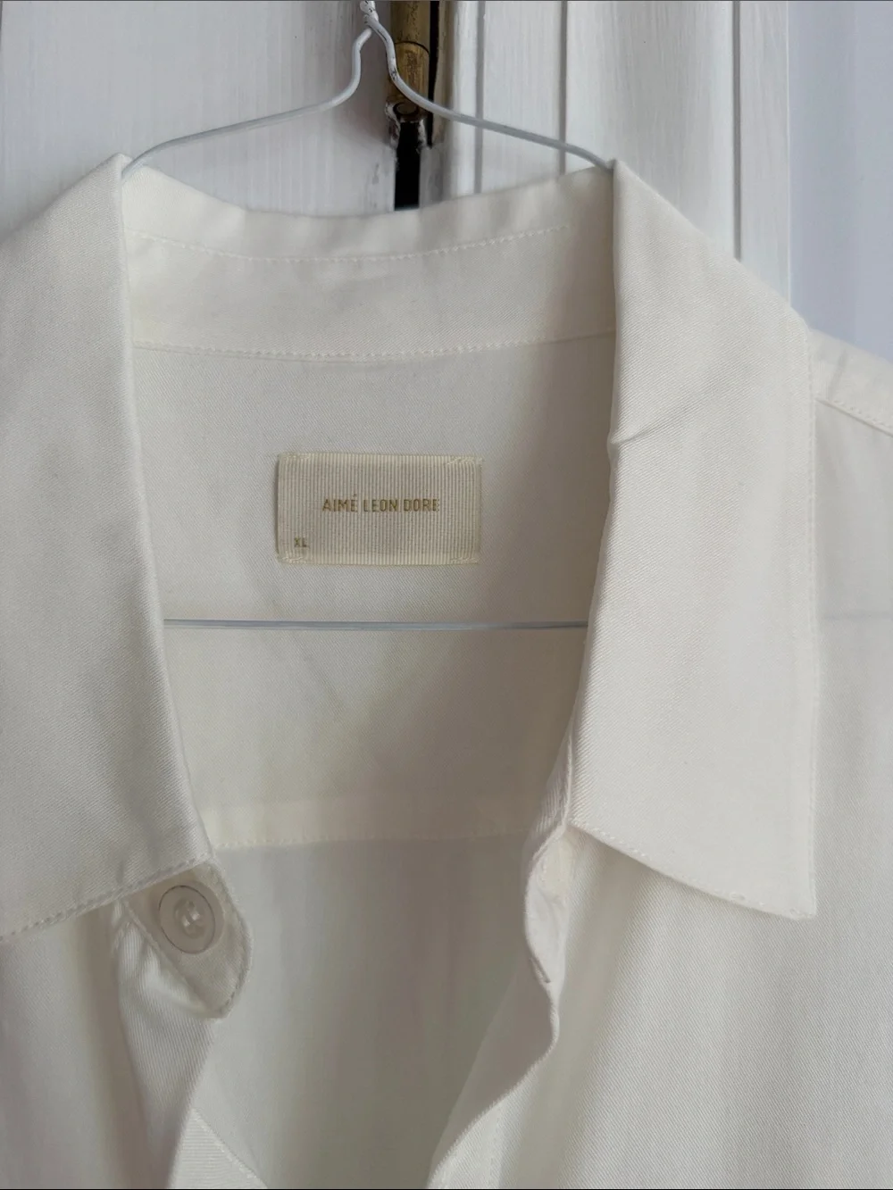 Aime  Leon Dore Choros Button Up Shirt in White - Picture 6 of 6